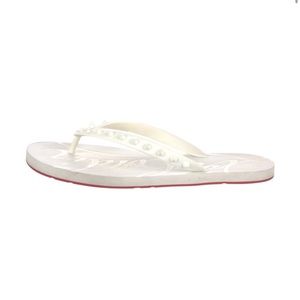 Christian Louboutin Loubi Flip Donna Spiked Rubber Flip Flops